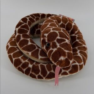 Vintage 1994 K&M International Coiled Snake Plush Toy, NWT
